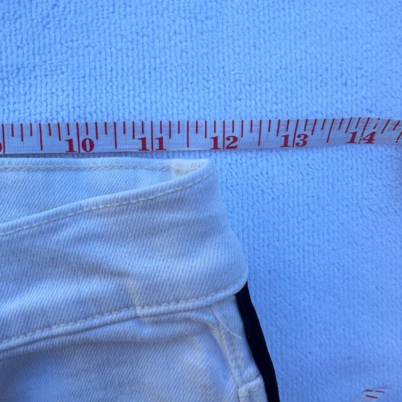 MOTHER Jeans Insider Crop Step Fray Stripe High Waist Cut Off Flare - 25 - Picture 11 of 13